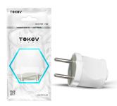 Вилка прямая 6А 250В без заземл. бел. TOKOV ELECTRIC TKL-PL-C01 Вилка прямая 6А 250В без заземл. бел. TOKOV ELECTRIC TKL-PL-C01