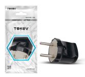 Вилка прямая 6А 250В без заземл. черн. TOKOV ELECTRIC TKL-PL-C05 Вилка прямая 6А 250В без заземл. черн. TOKOV ELECTRIC TKL-PL-C05