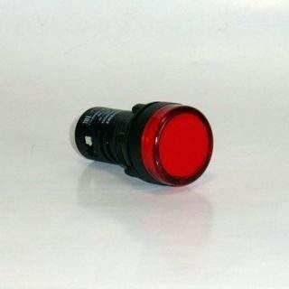 Лампа сигнальная компактная ф22 LED 230В красная IP44