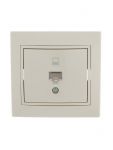 Розетка компьютерная 1-м СП Mira RJ45 крем./крем.. LEZARD 701-0303-139