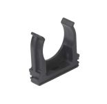 Держатель для труб (клипса) d25мм пластик черн. Ruvinil К01125Ч Держатель для труб (клипса) d25мм пластик черн. Ruvinil К01125Ч