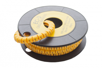 Маркер кабельный трубчатый в рулоне сечение 0,75-3  кв.мм (1)