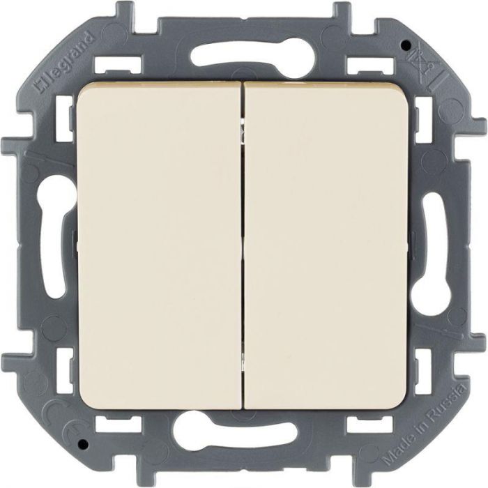 Выключатель 2-кл. Inspiria 10А IP20 250В 10AX механизм сл. кость Leg 673621