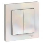 Выключатель 2-кл. СП AtlasDesign 10А IP20 (сх. 5) 10AX в сборе жемчуж. SE ATN000452 Выключатель 2-кл. СП AtlasDesign 10А IP20 (сх. 5) 10AX в сборе жемчуж. SE ATN000452