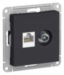 Розетка компьютерная + телевизионная 2-м AtlasDesign RJ45 кат.5E + TV механизм карбон SE ATN001089 Розетка компьютерная + телевизионная 2-м AtlasDesign RJ45 кат.5E + TV механизм карбон SE ATN001089