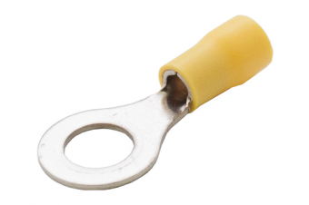 Наконечник кольцевой изолированный сечение 4,0-6,0  кв.мм отверстие под М8 цвет желтый (1 пакет/50 шт.)