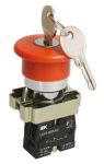 Кнопка управления "Грибок" LAY5-BS142 d22мм 1р 240В с ключом красн. IEK BBG50-LAY5-K04 Кнопка управления "Грибок" LAY5-BS142 d22мм 1р 240В с ключом красн. IEK BBG50-LAY5-K04