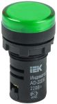 Лампа светосигнальная AD22DS d22мм 230В AC зел. IEK BLS10-ADDS-230-K06 Лампа светосигнальная AD22DS d22мм 230В AC зел. IEK BLS10-ADDS-230-K06