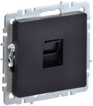 Розетка компьютерная СП RJ45 кат.5E BRITE РК10-БрЧ черн. IEK BR-K10-1-K02 Розетка компьютерная СП RJ45 кат.5E BRITE РК10-БрЧ черн. IEK BR-K10-1-K02
