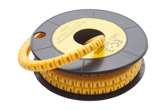 Маркер кабельный трубчатый в рулоне сечение 0,75-3  кв.мм (8)