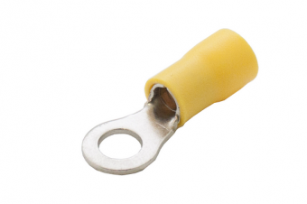 Наконечник кольцевой изолированный сечение 4,0-6,0  кв.мм отверстие под М5 цвет желтый (1 пакет/50 шт.)