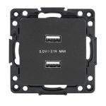 Розетка USB 2-м Стокгольм 2.1А механизм черн. PROxima EKF EZR16-028-10-2USB Розетка USB 2-м Стокгольм 2.1А механизм черн. PROxima EKF EZR16-028-10-2USB