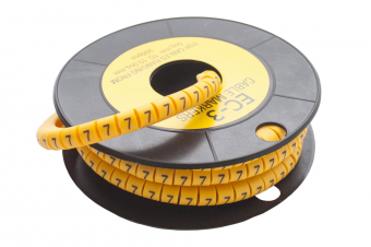 Маркер кабельный трубчатый в рулоне сечение 0,75-3  кв.мм (7)