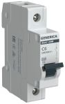 Выключатель автоматический модульный 1п C 6А 4.5кА ВА47-29М GENERICA MVA21-1-006-C-G Выключатель автоматический модульный 1п C 6А 4.5кА ВА47-29М GENERICA MVA21-1-006-C-G