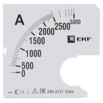 Шкала сменная для A721 2500/5А-1.5 PROxima EKF s-a721-2500 Шкала сменная для A721 2500/5А-1.5 PROxima EKF s-a721-2500